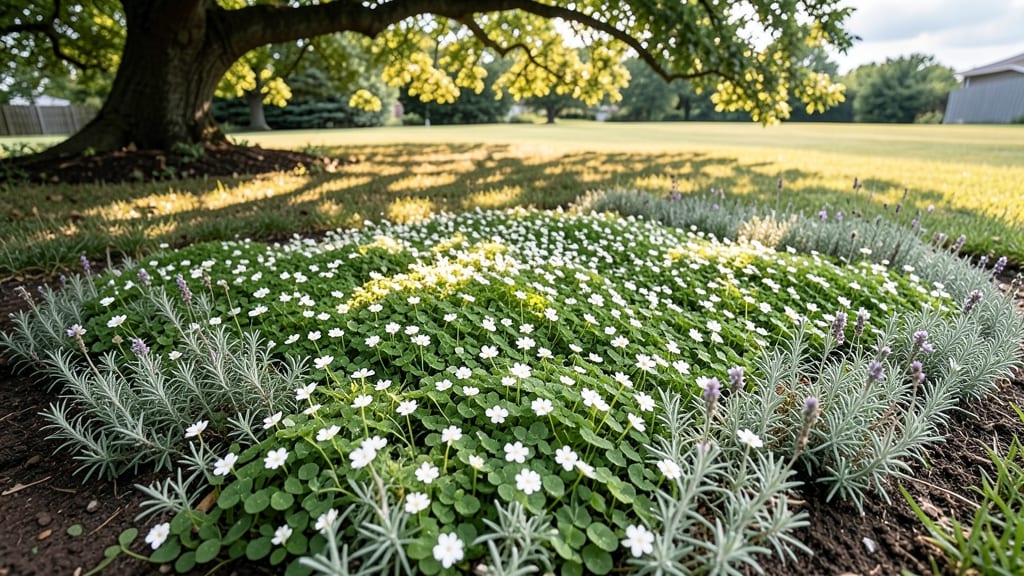 Shade-Tolerant Dutch White Clover And Creeping Thyme
