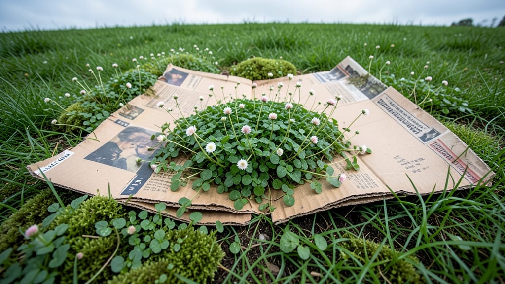 Smothering with Cardboard or Newspaper