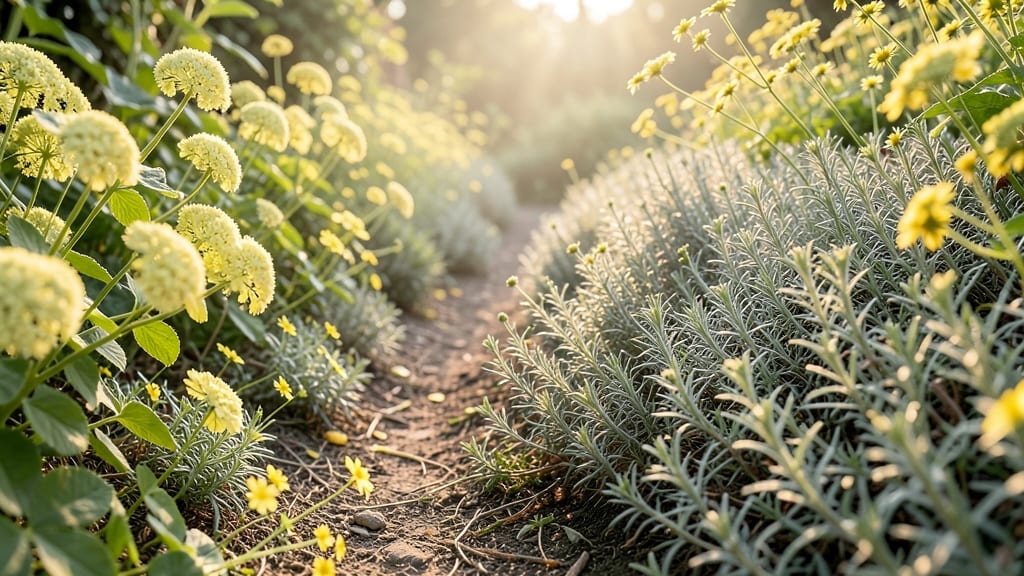 Fragrant Pathway With Sweet Clover And French Thyme