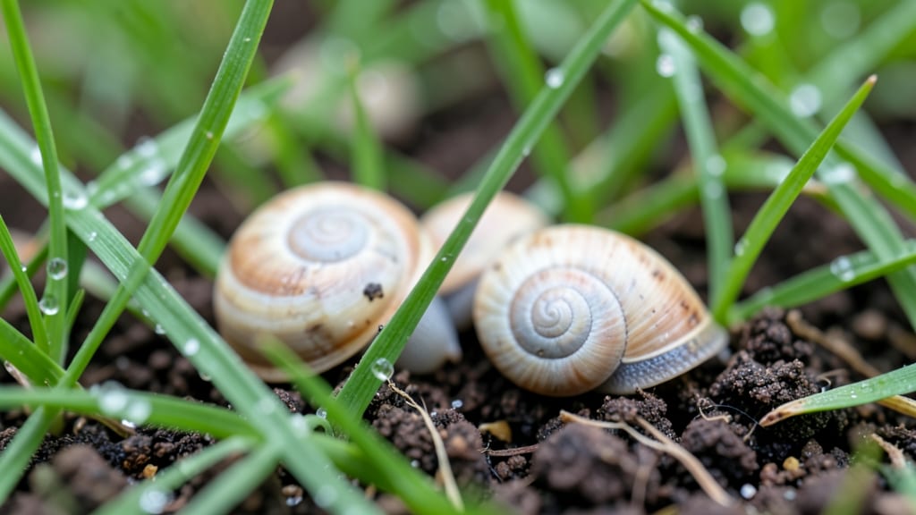 Tiny Snail Shells in Lawn: Natural Calcium Boost for Stronger Grass Roots