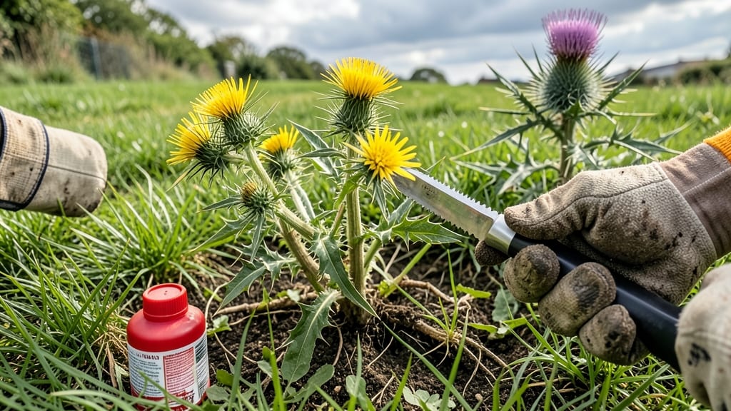 Lawn Weeds With Thorns: Sharp-Edge Removal Without Gloves or Pain