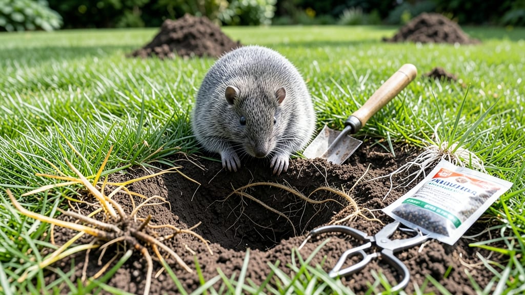 Burrowing Lawn Pests: Natural Barrier Method That Stops Them Forever
