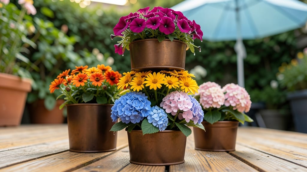 Seasonal Flower Towers for Vertical Color Explosions