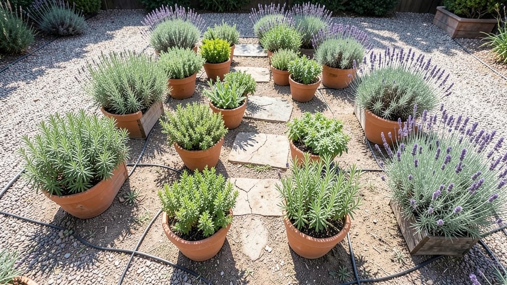 Drip Irrigation-Friendly Herb Gardens