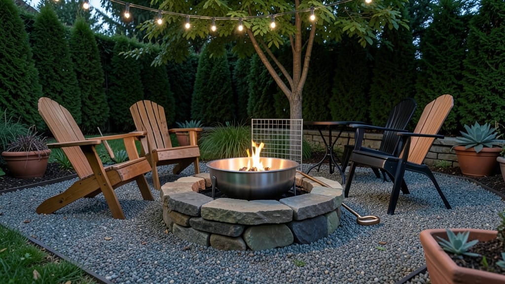 Front Yard Fire Pit With Seating Area