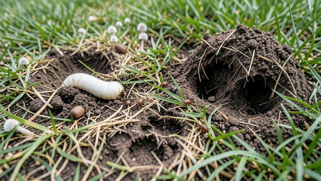 What Causes Holes In Lawn: Grub Damage or Soil Compaction Fixes
