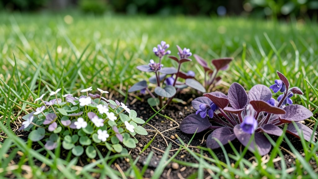 Purple Weeds Growing in Lawn: Natural Eradication Without Harming Grass