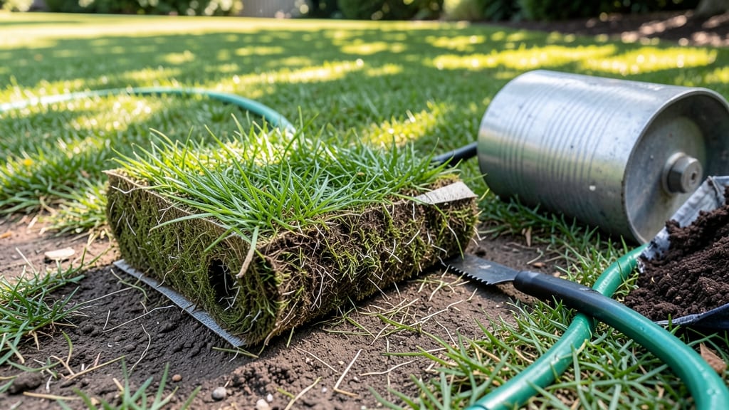 Lawn Repair Rolls: Instant Patchwork for Bare Spots and Sunken Areas