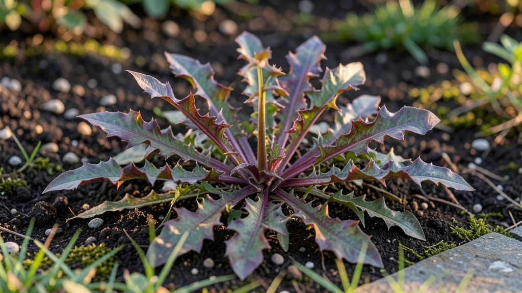Purple Leaved Weed in Lawn: Boiling Water Spot Treatment for Stubborn Root Extraction
