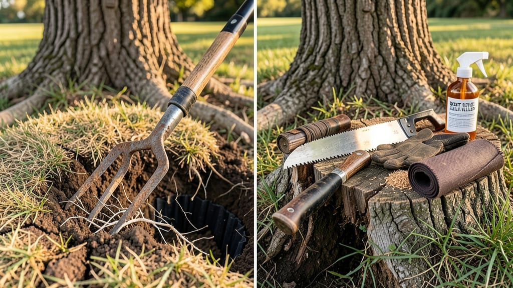 Killing Tree Roots in Lawn: Vinegar-Salt Solution That Works in Hours