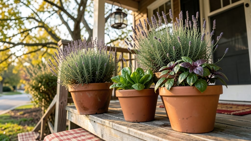 Small Front Porch With Container Gardening