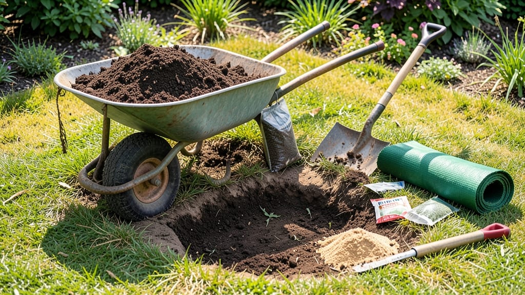 How to Fill Large Low Spots in Lawn: Level Ground With This Foolproof Patchwork Method
