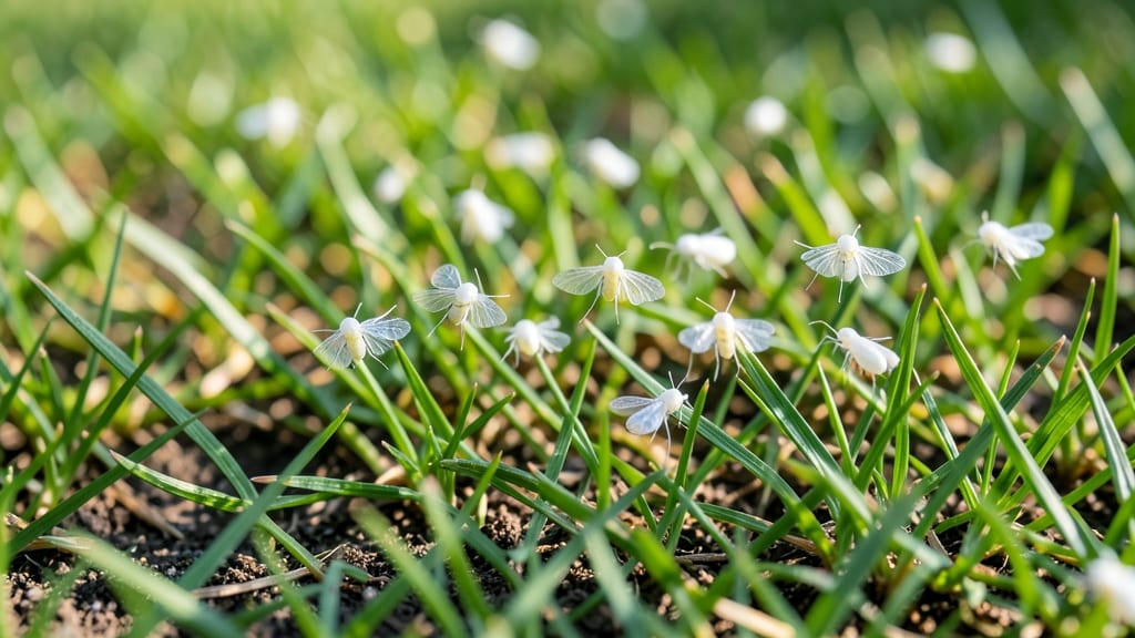 White Flying Bugs Lawn: Boiling Water Blast for Instant Eradication