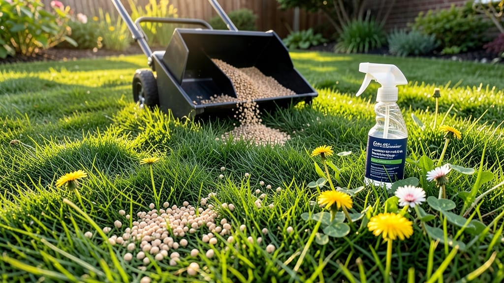 Lawn Fertilizer and Weed Killer: Precision Dual-Action for Thick, Weed-Free Grass