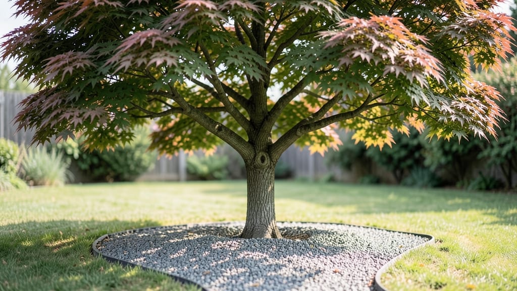 Gravel Pathway Leading To A Single Statement Tree