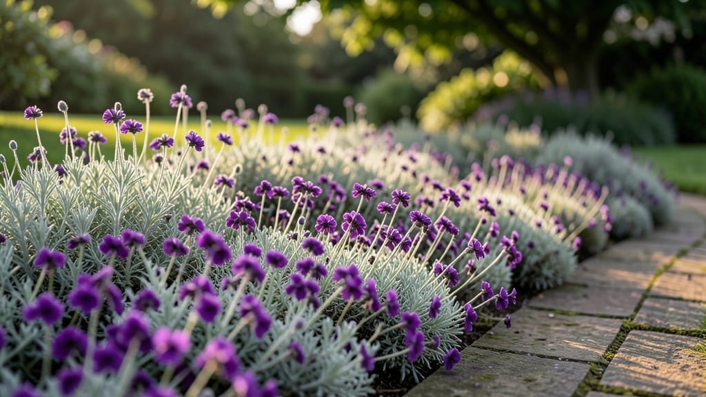 Purple Clover And Woolly Thyme Border